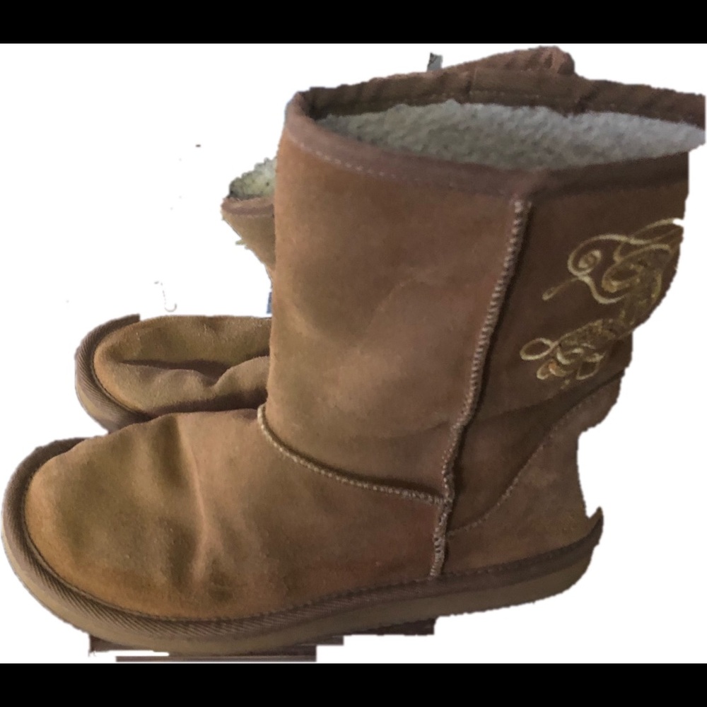 Juicy Couture kids tan suede boots